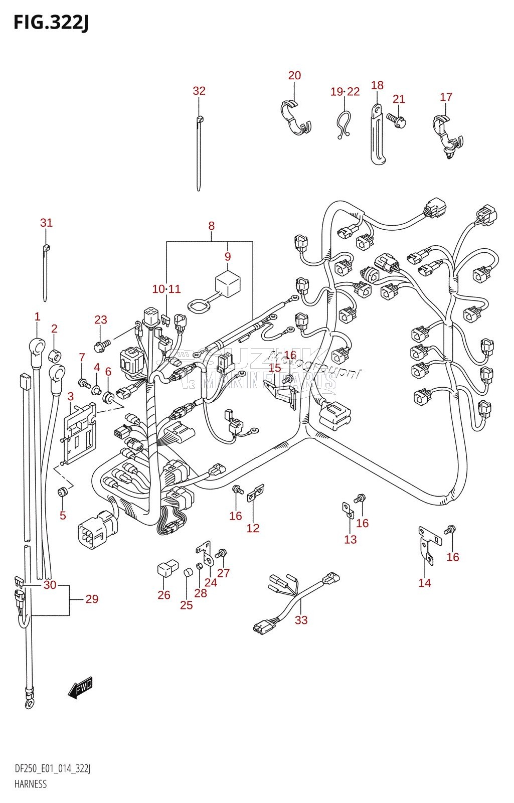 HARNESS (DF250T:E01)