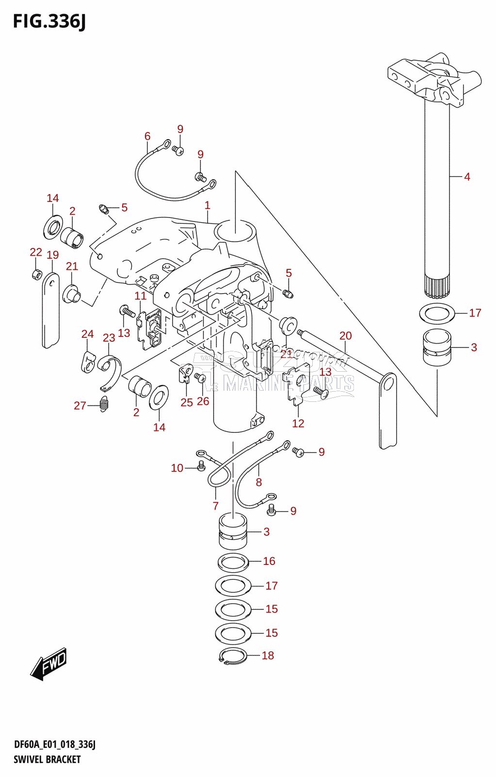 SWIVEL BRACKET (DF50AVTH:E01)