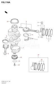 DF250A From 25003P-310001 (E01 E40)  2013 drawing CRANKSHAFT