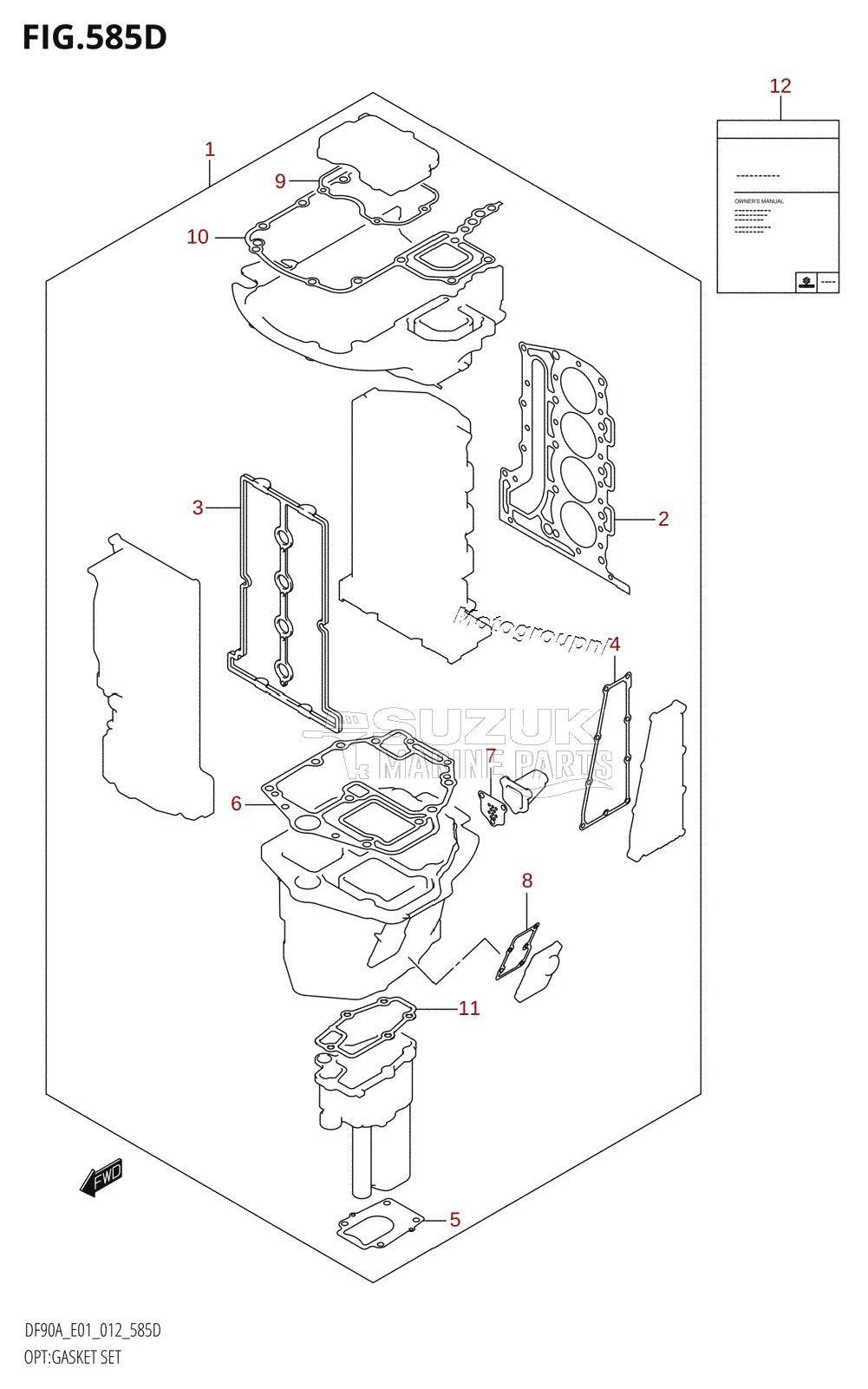 OPT:GASKET SET (DF70ATH:E40)