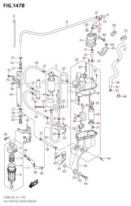 DF250A From 25003P-710001 (E01 E40)  2017 drawing FUEL PUMP /​ FUEL VAPOR SEPARATOR (DF300A:E40)