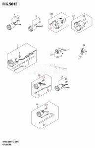 DF60A From 06002F-710001 (E01 E40)  2017 drawing OPT:METER (DF50A:E01)