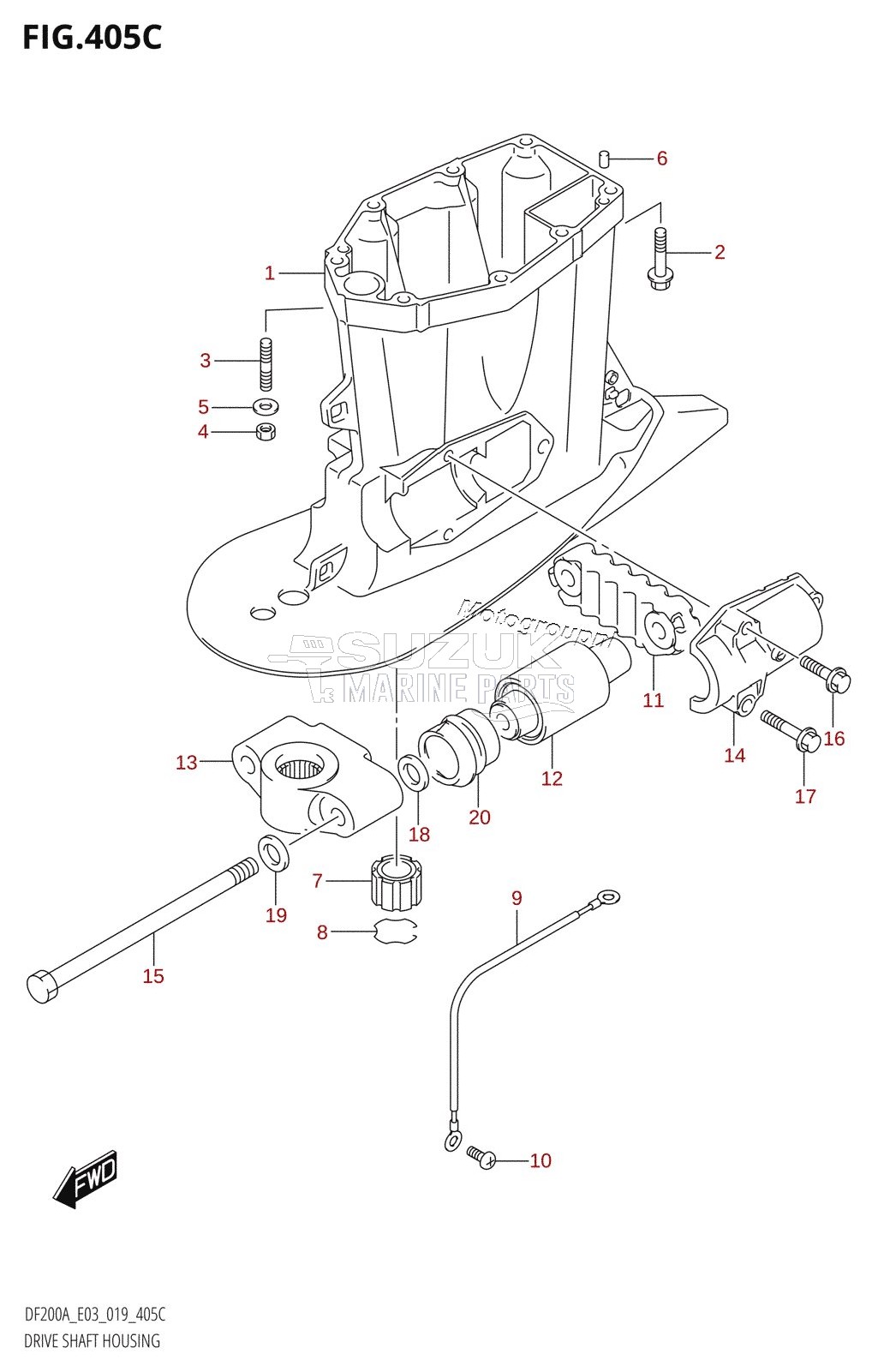 DRIVE SHAFT HOUSING (DF200AST)