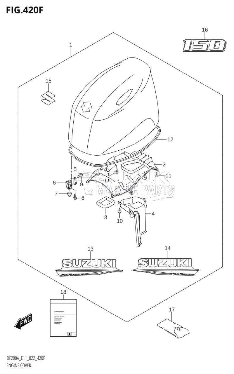 ENGINE COVER ((DF150AT,DF150AZ):(021,022))