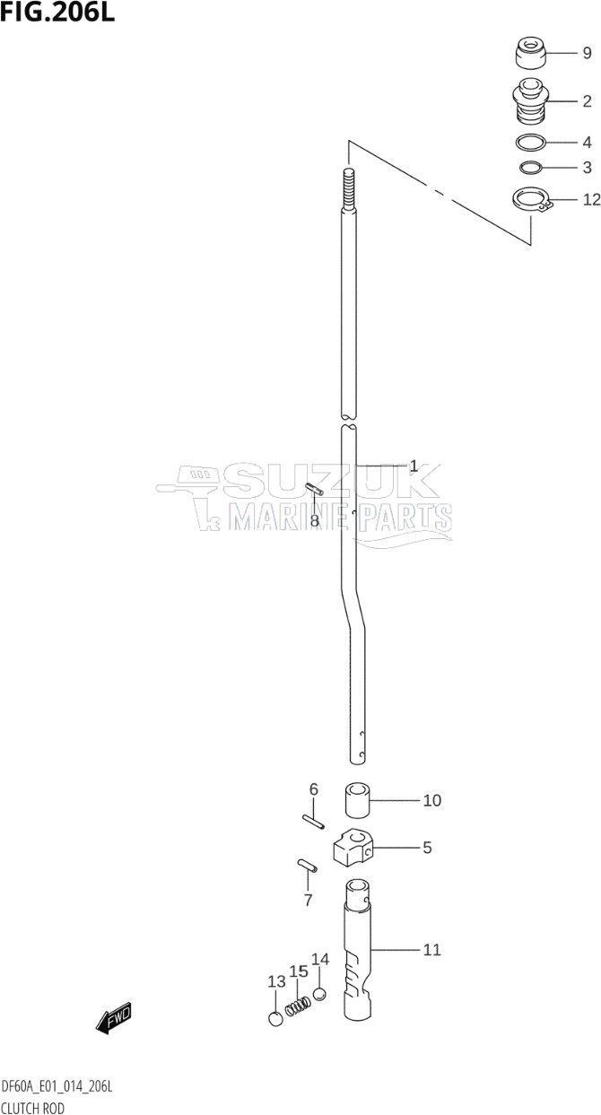 CLUTCH ROD (DF60ATH:E01)