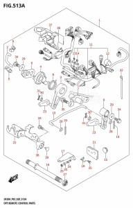 DF15A From 01504F-040001 (E03 P03)  2020 drawing OPT:REMOTE CONTROL PARTS (DF9.9B,DF15A,DF20A)