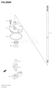 20002F-210001 (2012) 200hp E01 E40-Gen. Export 1 - Costa Rica (DF200T) DF200 drawing CLUTCH ROD (DF250Z:E40)