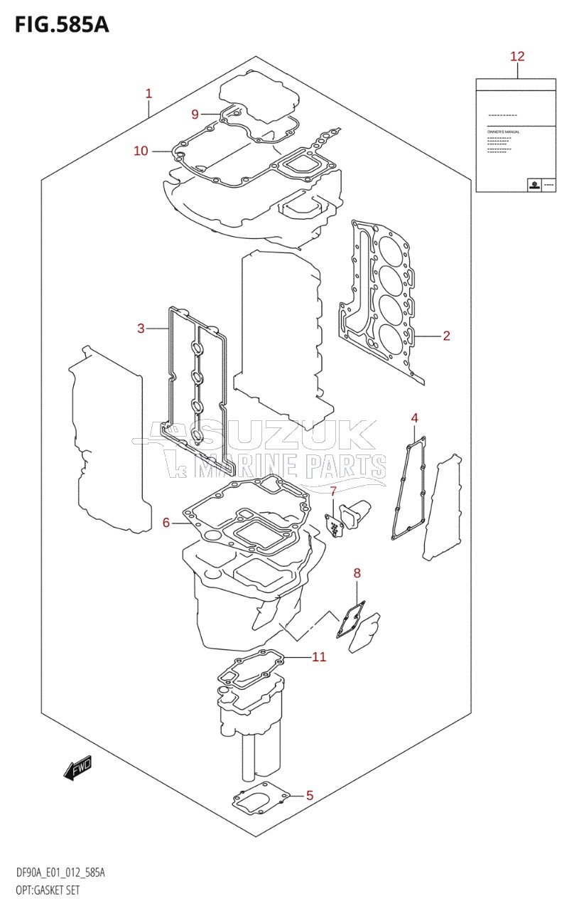 OPT:GASKET SET (DF70A:E01)