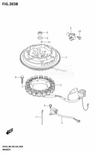 DF300A From 30002P-440001 (E11 - E40)  2024 drawing MAGNETO (E-STARTER)