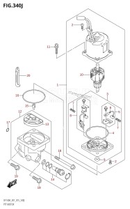 DF140AZ From 14003Z-510001 (E01 E40)  2015 drawing PTT MOTOR (DF140AZ:E40)