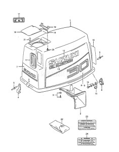 DT 30c drawing Engine Cover (1988 to 1993)