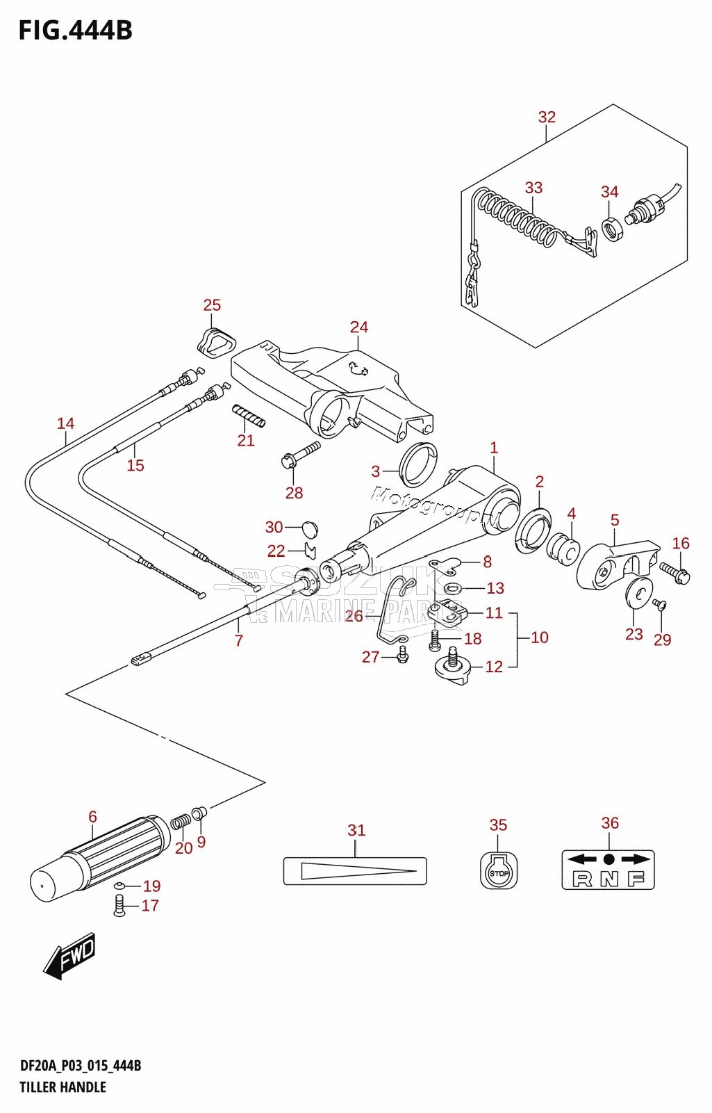 TILLER HANDLE (DF9.9BTH:P03)