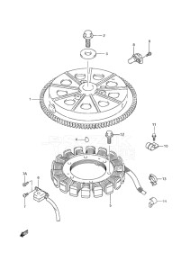 Outboard DF 90A drawing Magneto