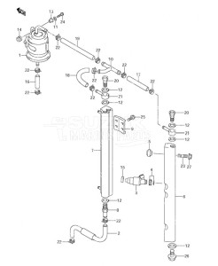 DF 115 drawing Fuel Injector (S/N 152527 & Newer)