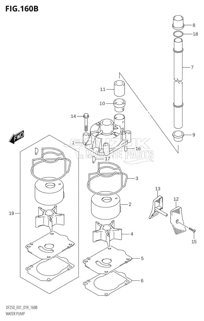 WATER PUMP (DF200T:E40)