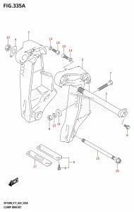 DF100C From 10005F-440001 (E01)  2024 drawing CLAMP BRACKET (DF140BT,DF140BZ)