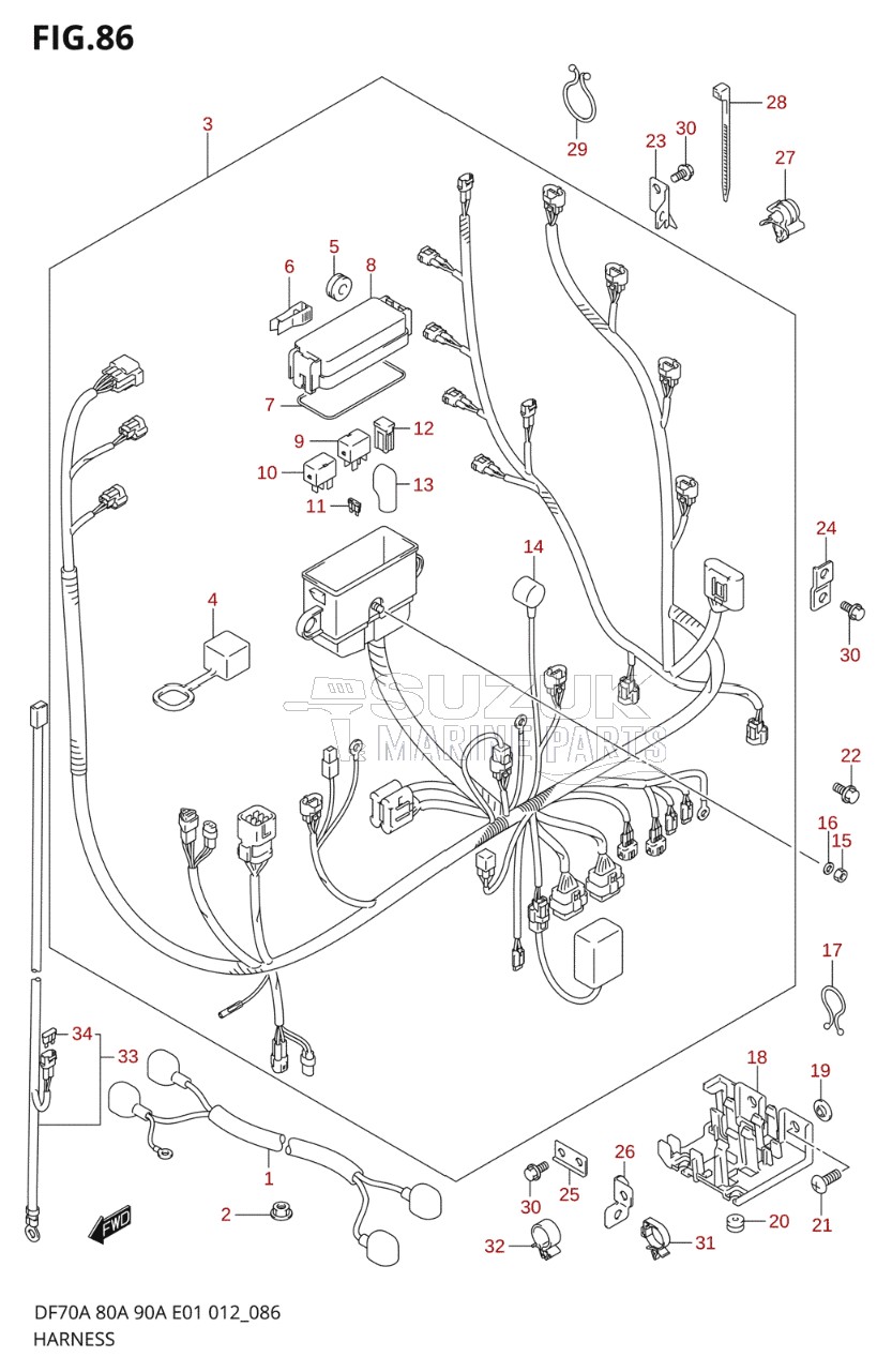 HARNESS (DF90A E40)