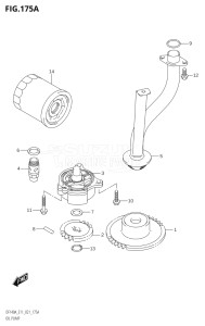 11503Z-140001 (2021) 115hp E11 E40-Gen. Export 1-and 2 (DF115AZ) DF115AZ drawing OIL PUMP