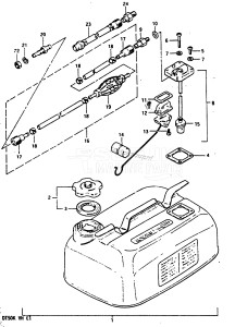 DT50 From 05001k-601361 till 601714 ()  1986 drawing FUEL TANK (GASOLINE)