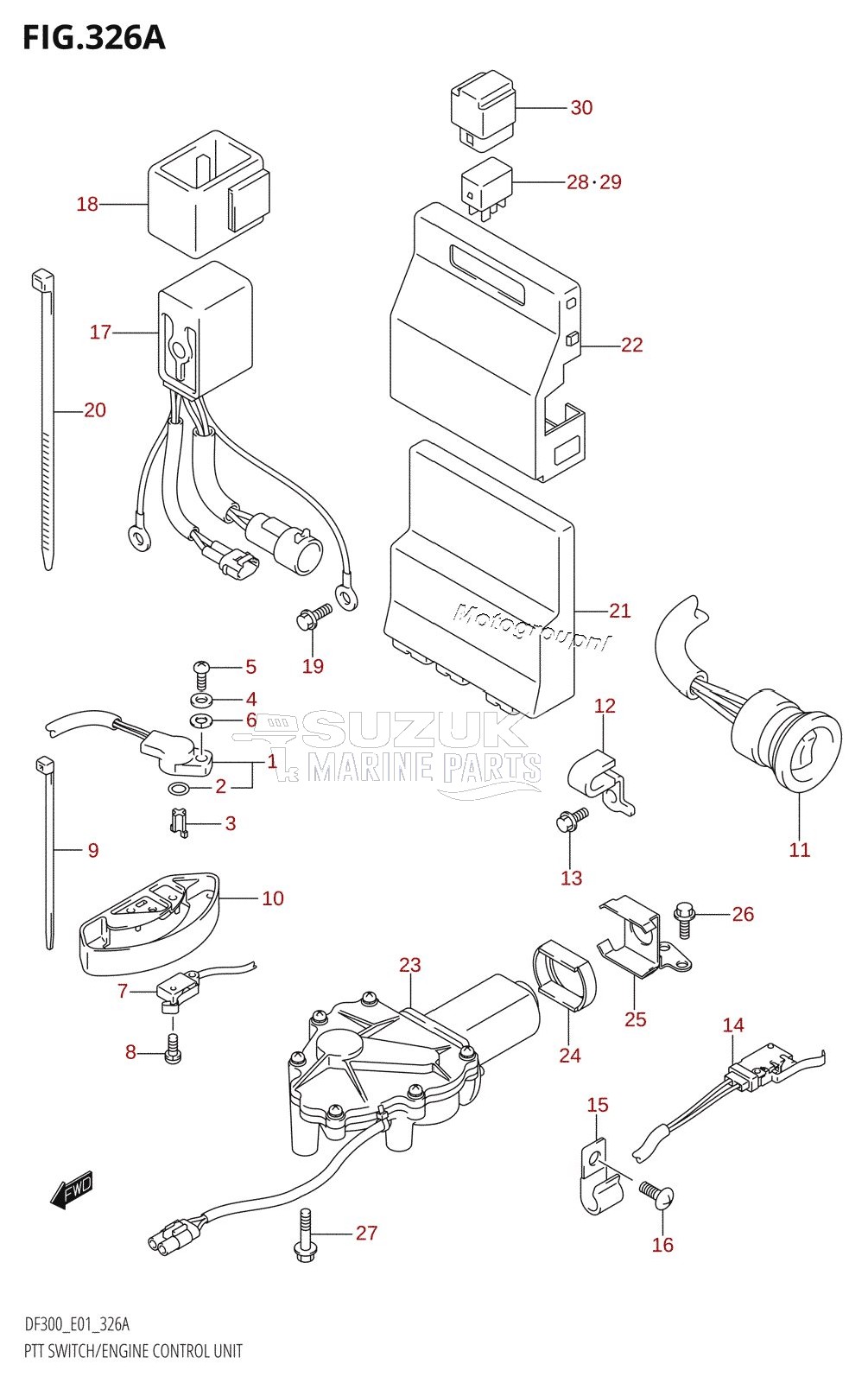 PTT SWITCH /​ ENGINE CONTROL UNIT