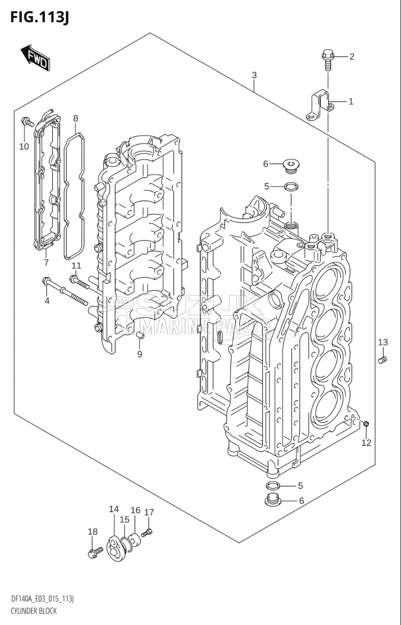 CYLINDER BLOCK (DF140AT:E03)