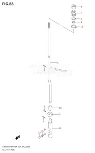 DF40A From 04004F-210001 (E34-Italy)  2012 drawing CLUTCH ROD (DF40AQH E01)