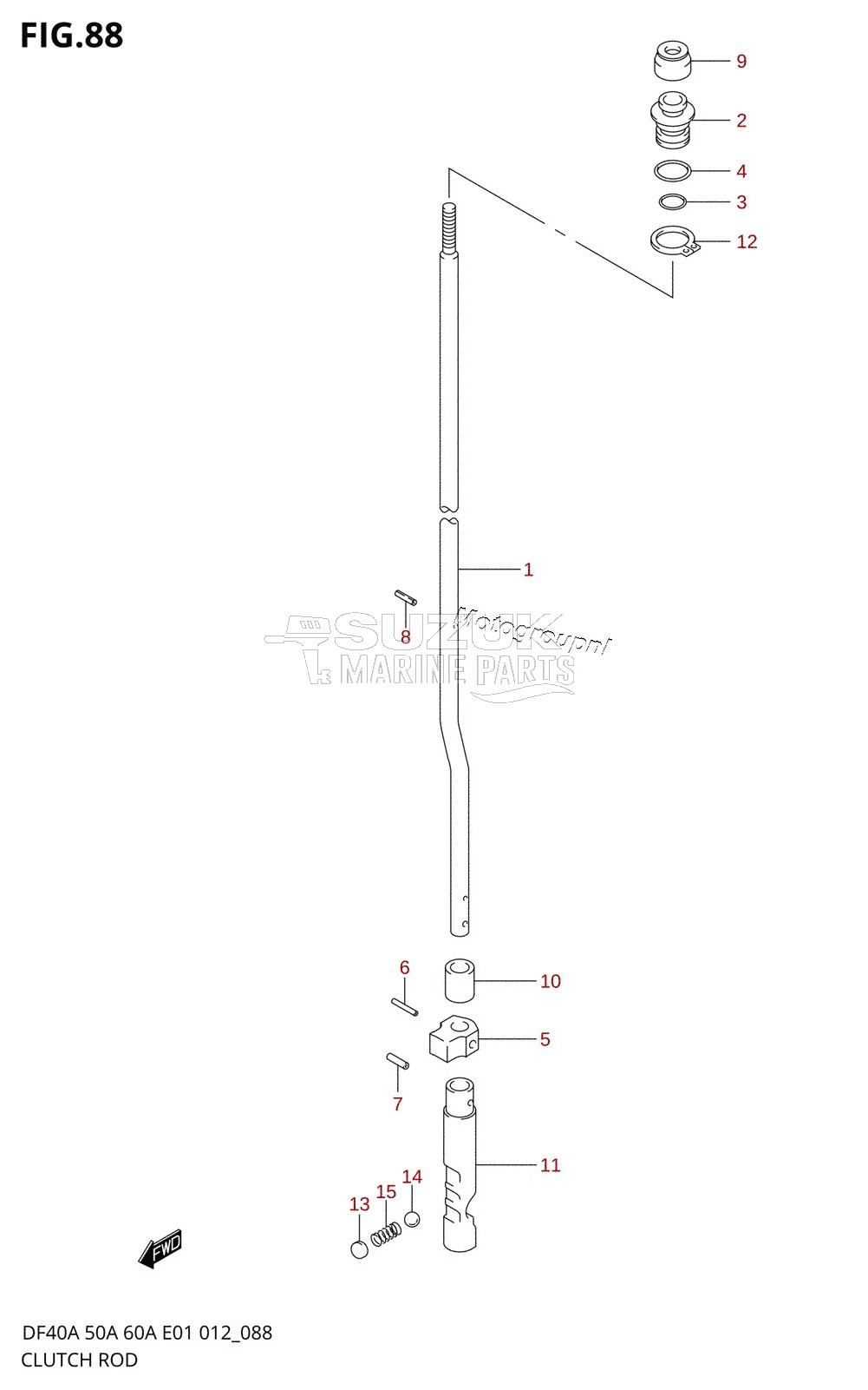 CLUTCH ROD (DF40AQH E01)