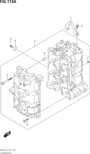 06002F-210001 (2012) 60hp E01 E40-Gen. Export 1 - Costa Rica (DF60AQH  DF60AT  DF60ATH  DF60ATL / DF60ATHL / DF60AQHL) DF60A drawing CYLINDER BLOCK