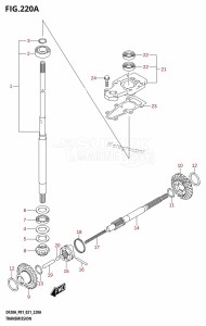 DF20A From 02002F-040001 (P40)  2020 drawing TRANSMISSION (DF9.9B,DF9.9BR,DF15A,DF15AR,DF20A,DF20AR)