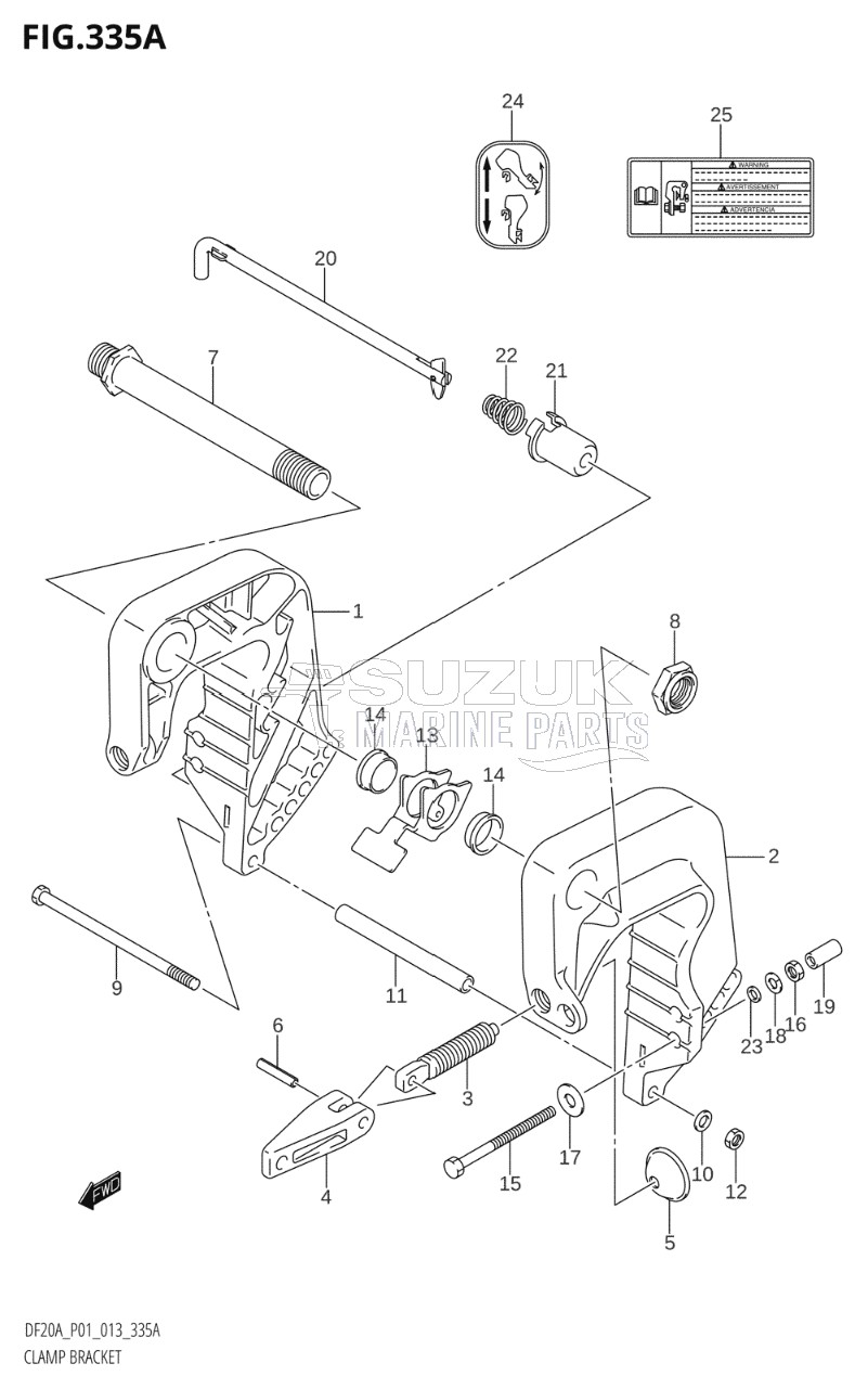 CLAMP BRACKET (DF9.9B:P01)