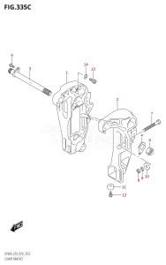 DF50A From 05003F-210001 (E03)  2012 drawing CLAMP BRACKET (DF50AVT,DF60AVT)