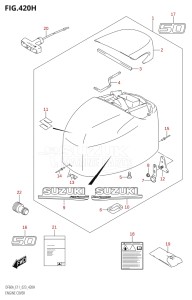 04004F-340001 (2023) 40hp E34-Italy (DF40AST) DF40A drawing ENGINE COVER ((DF50A,DF50ATH,DF50AVTH):E01:020)