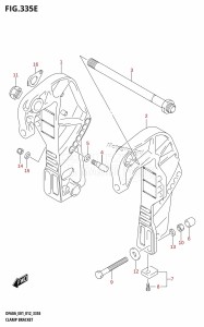 DF40A From 04003F-210001 (E01)  2012 drawing CLAMP BRACKET (DF50ATH:E01)