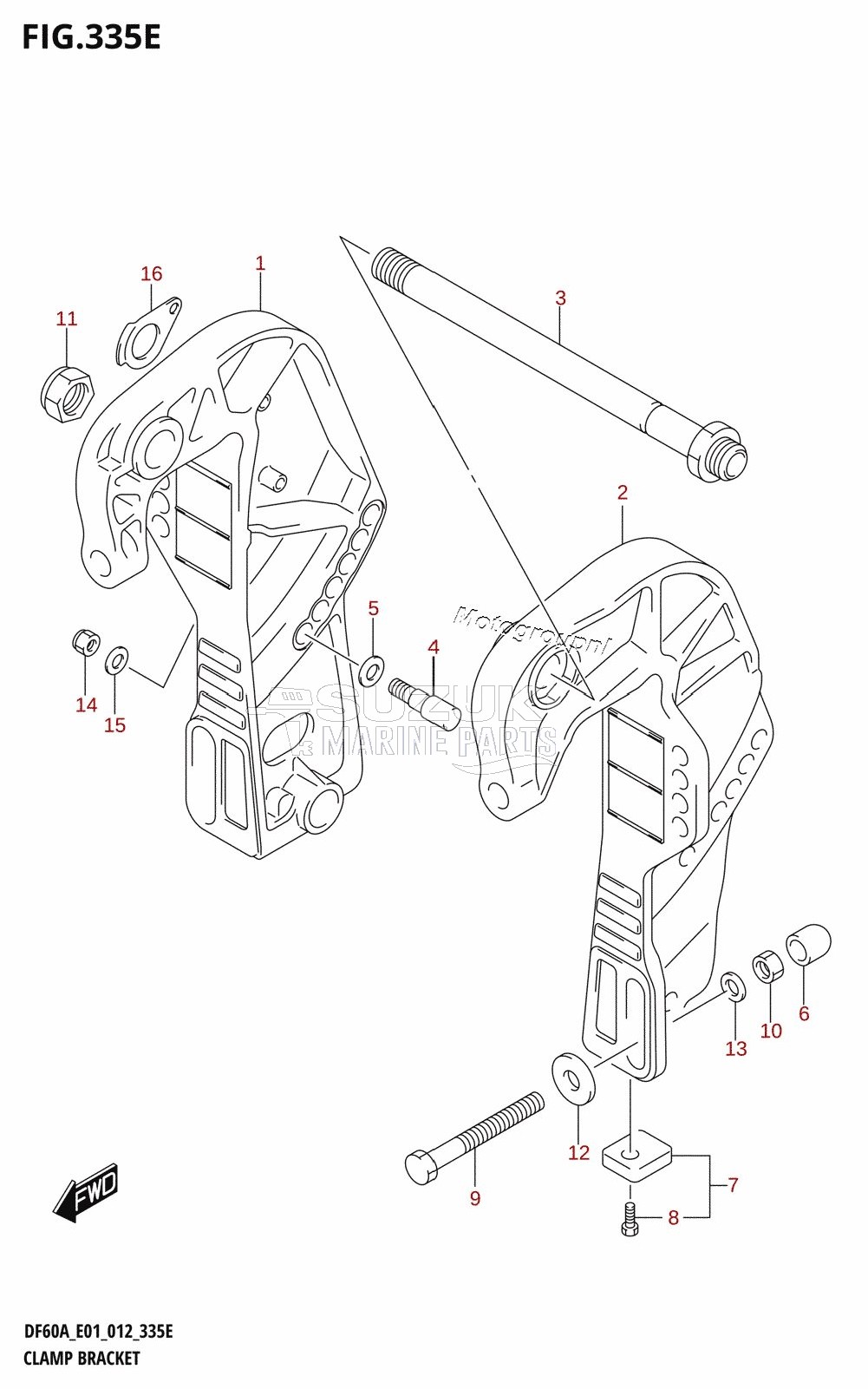 CLAMP BRACKET (DF50ATH:E01)