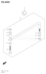 04003F-340001 (2023) 40hp E01 E11-Gen. Export 1-and 2 (DF40A  DF40AQH  DF40AT  DF40ATH) DF40A drawing DRAG LINK (SEE NOTE)