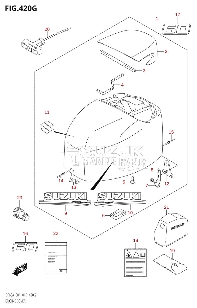 ENGINE COVER (DF60A:E40)