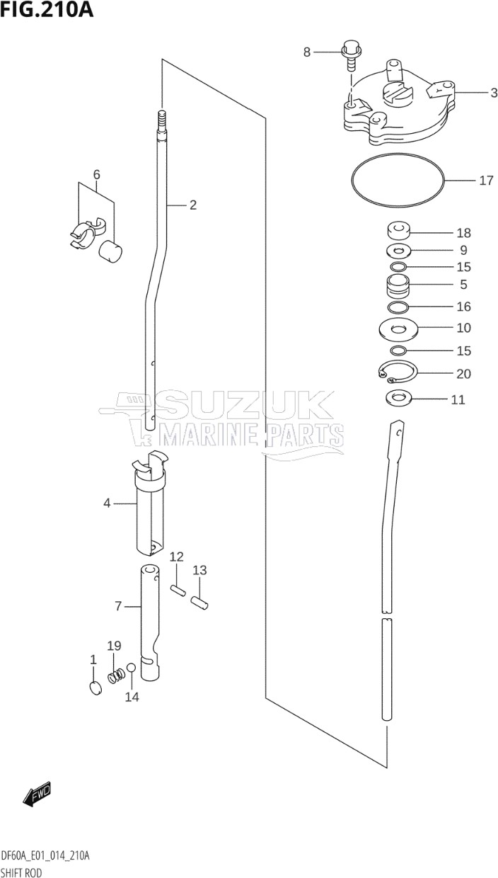 SHIFT ROD (DF50AVT:E01)