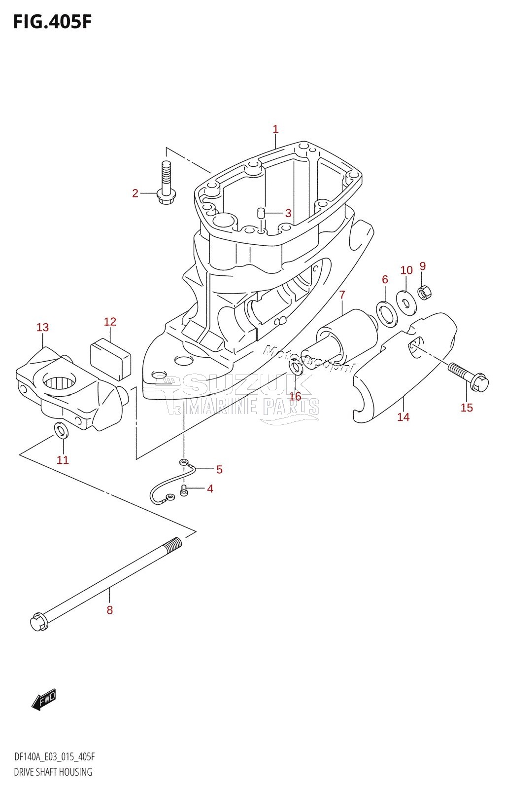 DRIVE SHAFT HOUSING (DF115AST:E03)