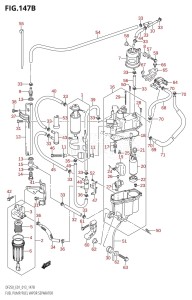 DF200 From 20002F-310001 (E01 E40)  2013 drawing FUEL PUMP /​ FUEL VAPOR SEPARATOR (DF200T:E40)