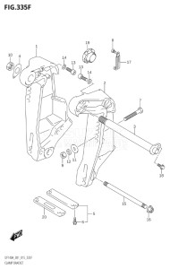 11503Z-510001 (2005) 115hp E01 E40-Gen. Export 1 - Costa Rica (DF115AZ) DF115AZ drawing CLAMP BRACKET (DF140AT:E01)