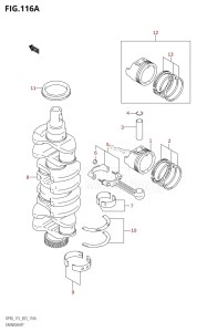 DF115T From 11501F-510001 (E03)  2005 drawing CRANKSHAFT