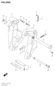 10003F-810001 (2018) 100hp E11-Gen. Export 2 (DF100AT) DF100A drawing CLAMP BRACKET (DF115AST:E03)