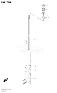 06002F-710001 (2017) 60hp E01 E40-Gen. Export 1 - Costa Rica (DF60A  DF60AQH  DF60ATH) DF60A drawing CLUTCH ROD (DF60A:E01)