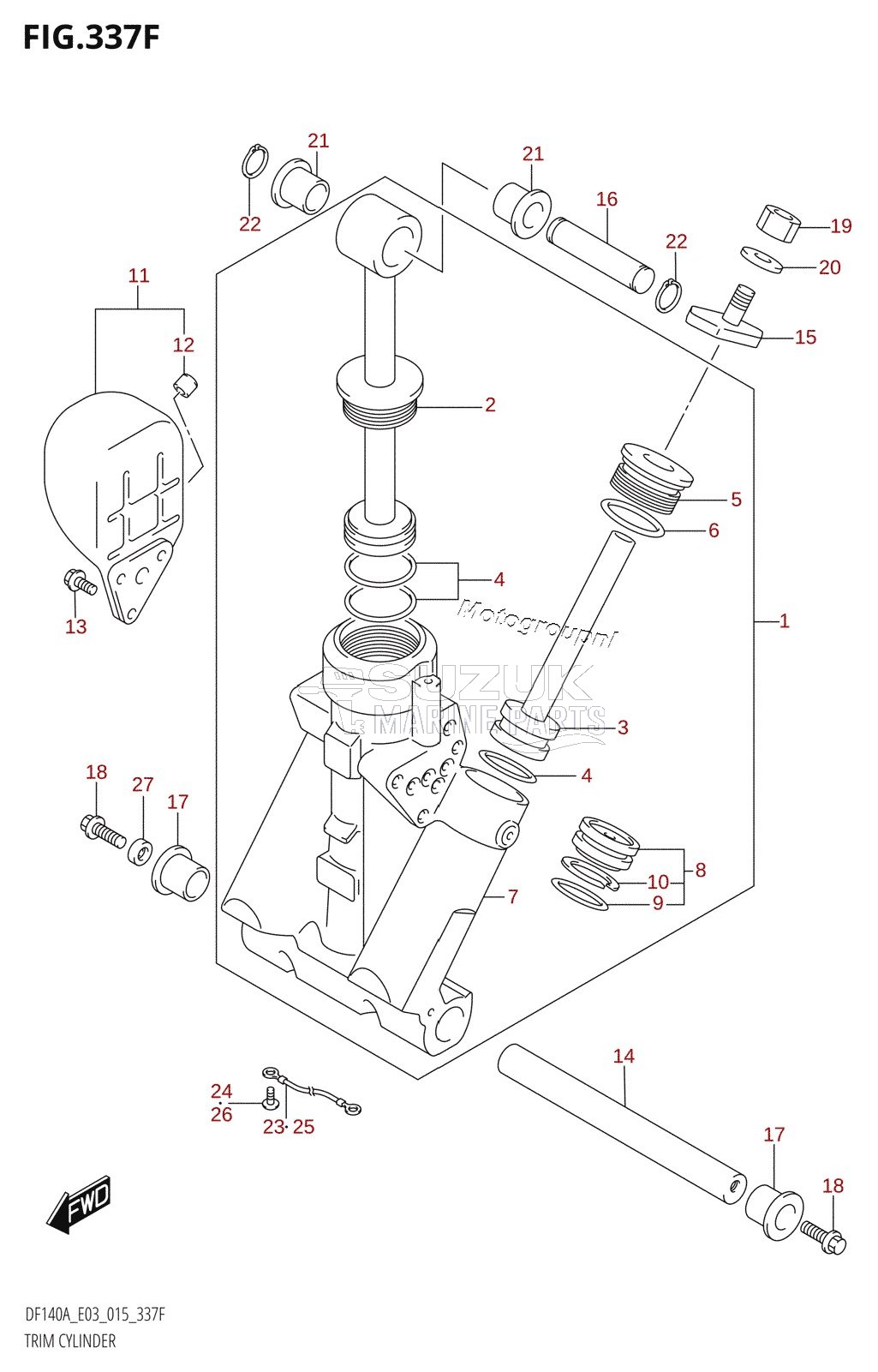 TRIM CYLINDER (DF115AST:E03)