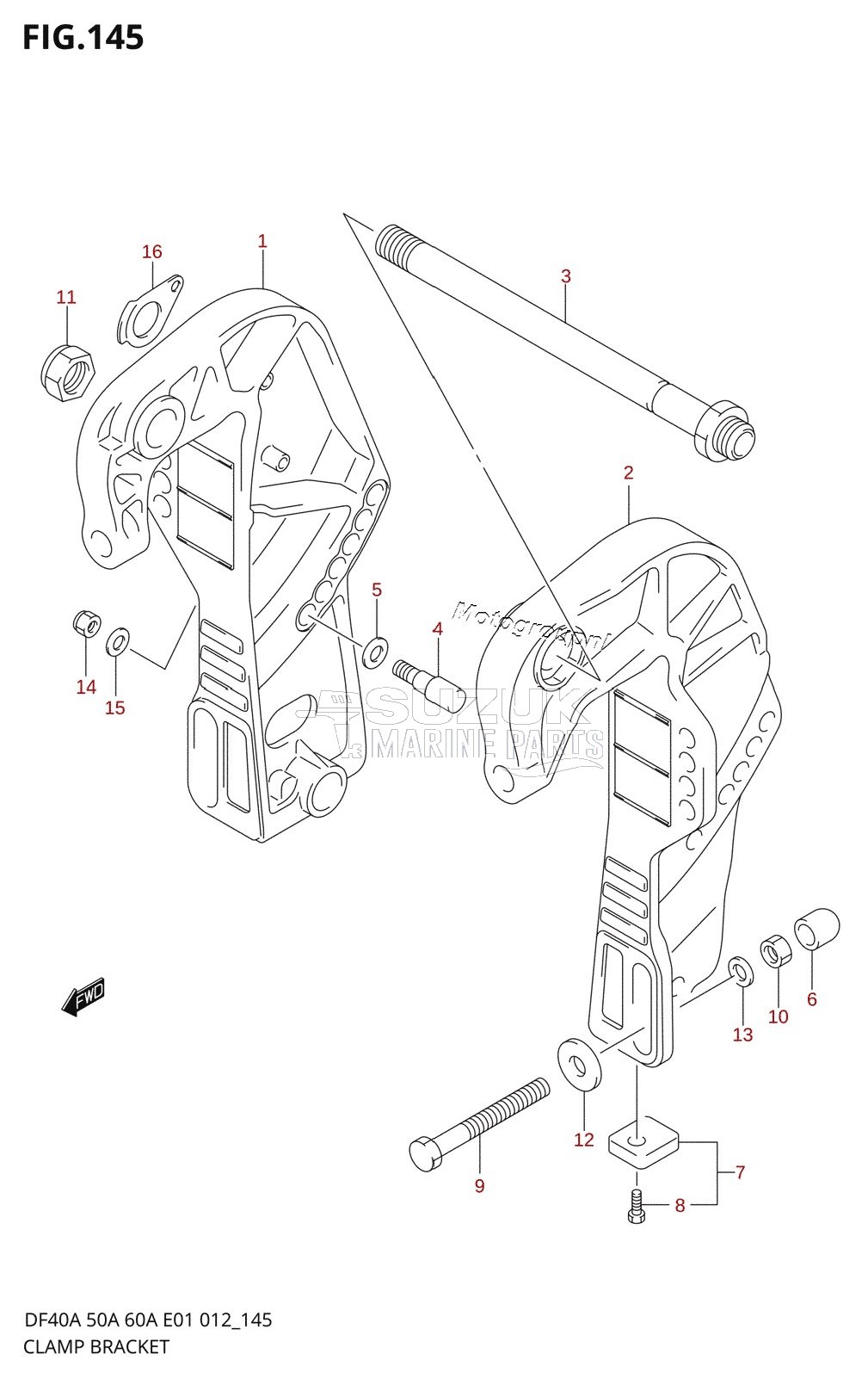 CLAMP BRACKET (DF40A E01)