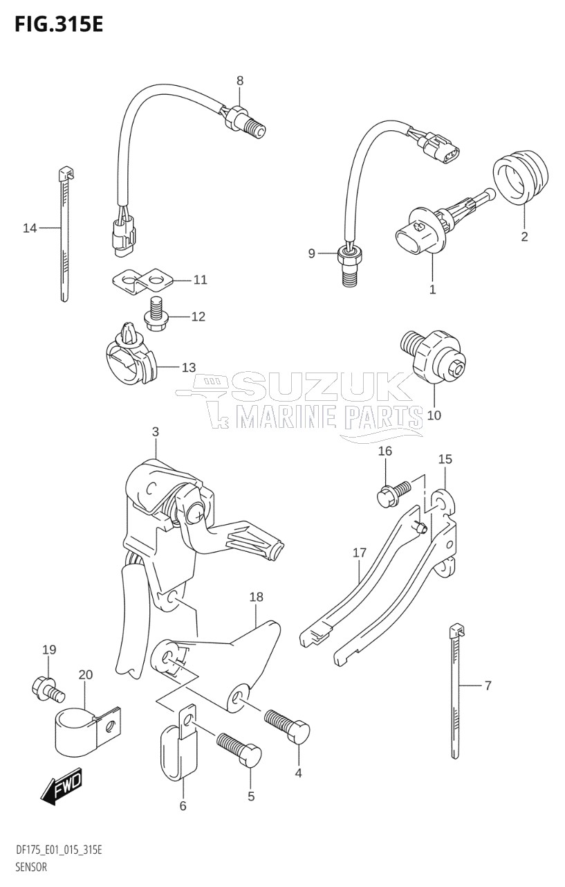 SENSOR (DF150Z:E01)