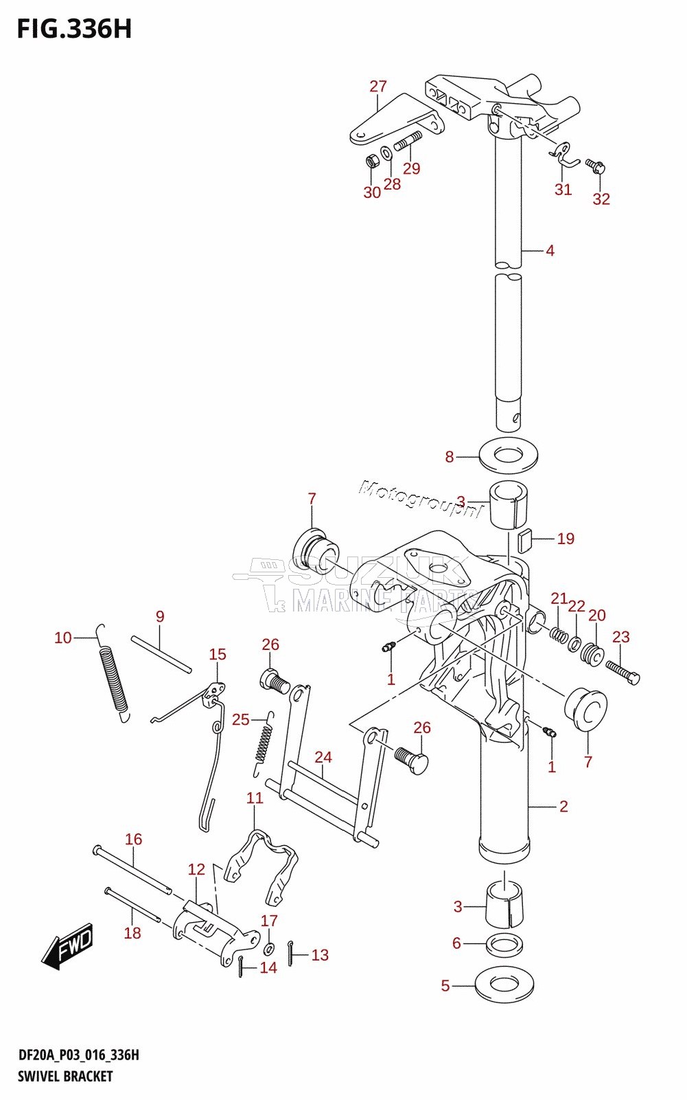 SWIVEL BRACKET (DF20AR:P03)