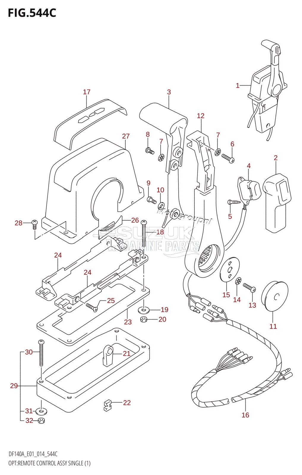 OPT:REMOTE CONTROL ASSY SINGLE (1) (DF140AZ:E01)