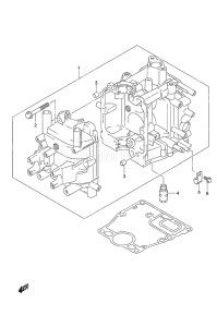 Outboard DF 9.9A drawing Cylinder Block