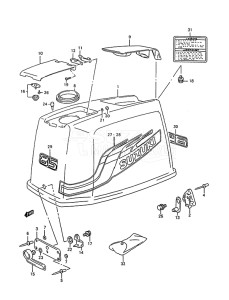 Outboard DT 85 drawing Engine Cover (1998 to 2000)